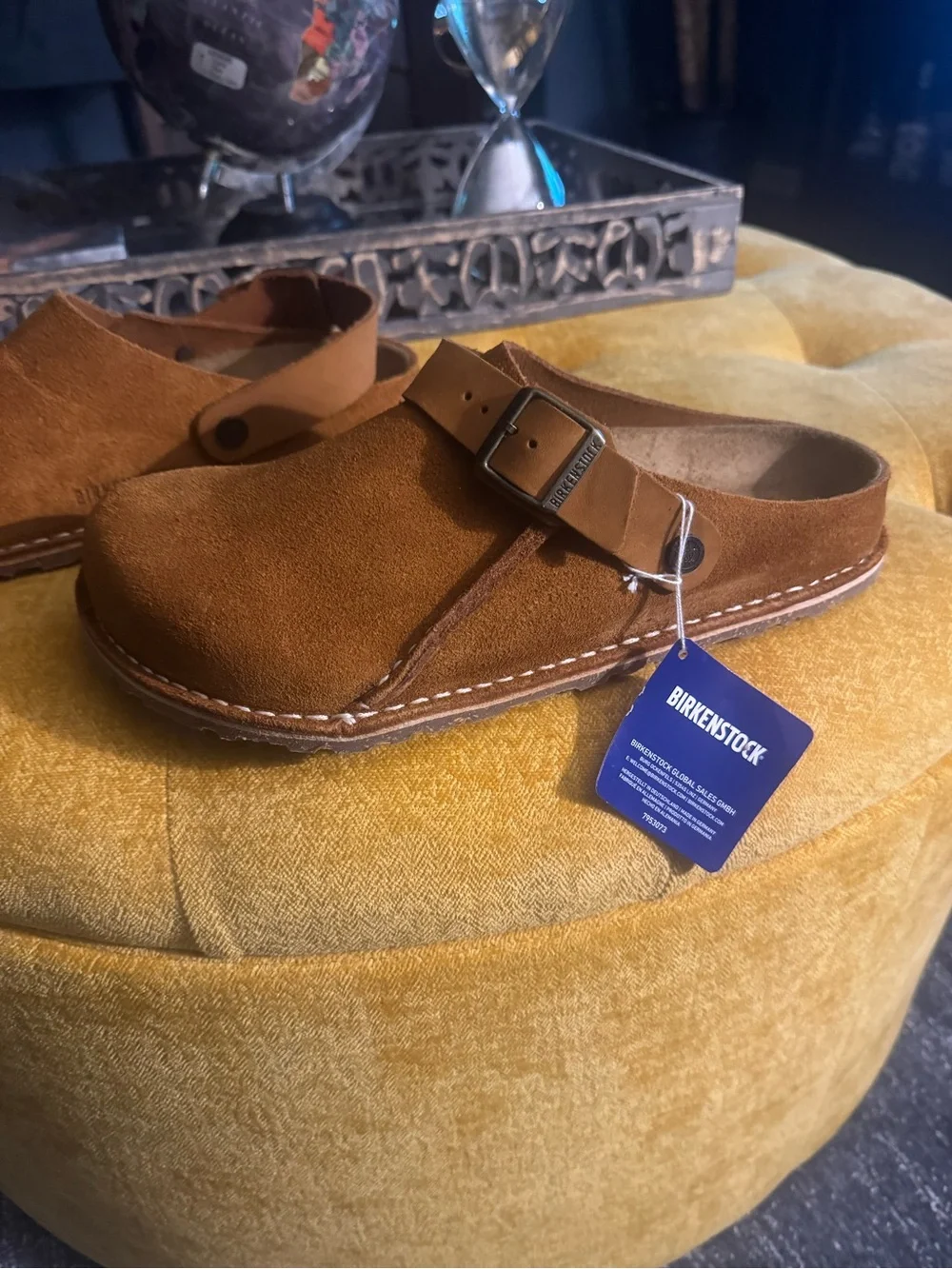Birkenstock Lutry Premium Suede Mule - Mink Brown, Unisex 9 Men / 11 Women